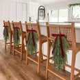 thumbnail image 6 of AHeartcove 2pcs Christmas Greenery Cedar Teardrop Swag with Velvet Ribbon Bow and Rustic Vintage Bells - Artificial Swag Wreath for Tree Outdoor Front Door Farmhouse Home Wall Mantle Decor(Burgundy), 6 of 12