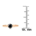 thumbnail image 3 of 1/2 Carat Round Black Diamond Solitaire Ring in 14K Rose Gold, 3 of 5