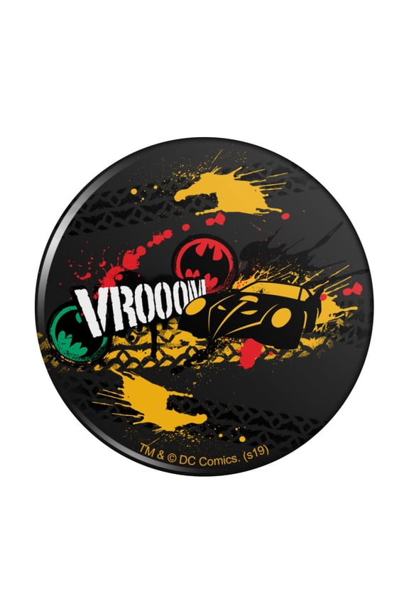 Batman Batmobile VROOOM Pinback Button Pin