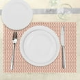 thumbnail image 3 of Ambesonne Abstract Place Mats Set of 4, Rounded Small Shapes, Standard Size, Red Cream, 3 of 6