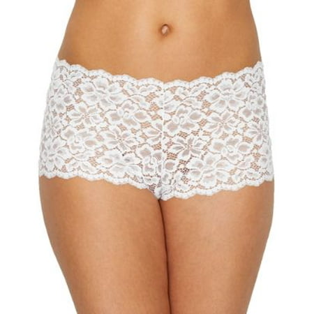 

Women s Maidenform DMCLBS Sexy Must Haves Lace Cheeky Boyshort Panty (White 7)