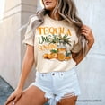 thumbnail image 5 of Tequila Lime & Sunshine T-Shirt, Trendy White and Natural Summer Drinking Tee, 5 of 8