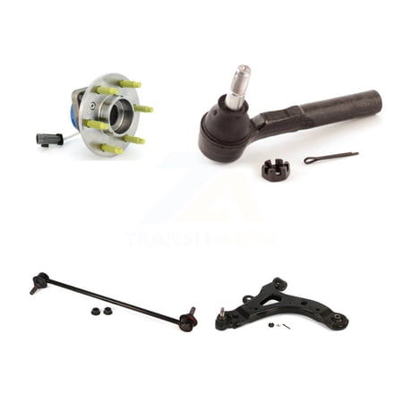 Transit Auto Front Right Bearing Lower Control Arm with Ball Joint Outer Tie Rod & Link Kit for Car Pontiac Montana Chevrolet Uplander Buick Terraza Saturn Relay with Sway Bar Mounting Tab K7T-106506
