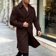 thumbnail image 5 of KeShDi Trench Coat for Men Double Breasted Lapel Long Sleeve Jacket Coffee L, 5 of 7