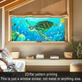 thumbnail image 6 of 2D flat, 1 piece of sea turtle Marine life painted glass sticker - frosted window film in a childlike ocean style, 17.71×39.37in (45×100cm). The electrostatic adsorption PVC window stickers are brigh, 6 of 6