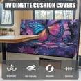 thumbnail image 4 of HELLHERO Polyester Fabric RV Dining Chair Seat Covers Compatible with Camper Car Bench, RV Dinette Cushion Covers for RV Sofa, Butterfly and Floral, 4 of 8
