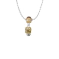 thumbnail image 2 of Delight Jewelry Two-tone Love Hope Faith Believe Spinner Mia Monkey Charm Necklace, 2 of 4