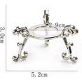 thumbnail image 2 of F-ber Multi Color 40mm/60mm/80mm Crystal Faceted Diamond Paperweight Wedding Favor Home Decor Metal Base Crystal Ball Stand (Silver), 2 of 6