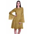 thumbnail image 1 of Moomaya Womens Long Sleeve Printed Knee Length Dress Flared Flowy Summer Dress, 1 of 6