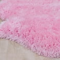 thumbnail image 4 of Allstar Pink Rug, High Quality Faux Sheep / Polar Bear Shape, No-Shedding, Ultra-Extended Pile Height Shag (2' 11" x 3' 11"), 4 of 5