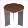 thumbnail image 5 of Modern Walnut Wood Coffee Table with Black Metal Feet – Eco-Friendly, Easy-Clean Laminate Top for Living Room, 5 of 9
