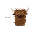 thumbnail image 3 of Poupée en Peluche Vache Posture Assise Simulation Bétail Écossais Poupée en Peluche Bétail à Longues Poils, 3 of 8