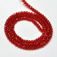 thumbnail image 2 of Faceted Rondelle Transparent Glass Beads Strands Dark Red 3.5x2mm Hole: 0.5mm about 148pcs/strand 14.9 inch, 2 of 2