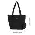 thumbnail image 4 of Bolso de mano acolchado para mujer, bolso de compras ligero con juego de monedero (negro), 4 of 8