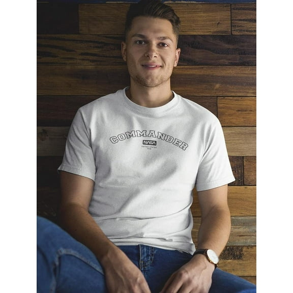 NASA Nasa Commander Men T-Shirt, Male 5X-Large