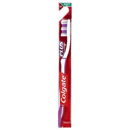 Colgate Plus Bi-Level Bristles Full Toothbrush, Soft (2 pack)