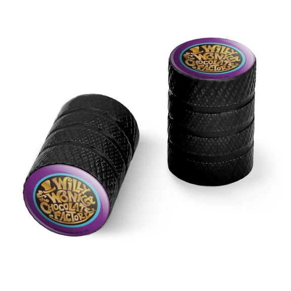 Willy Wonka and the Chocolate Factory Logo Motorcycle Bicycle Bike Tire Rim Wheel Aluminum Valve Stem Caps