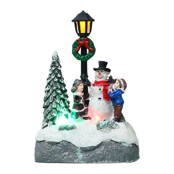 WUJGXI Christmas Luminous Decoration Crafts Miniature Doll H Ouse Kit Christmas Tree Ornaments Birthday Christmas Present