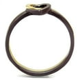 thumbnail image 3 of Womens Coffee Brown Ring Anillo Cafe Para Mujer 316L Stainless Steel with No Stone Valentia, 3 of 4