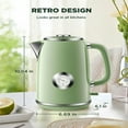 thumbnail image 5 of 1.8L with Temperature Gauge, 1500W Fast Boiling Electric Tea Kettle, 100% Stainless Steel Retro-Style Hot Water Kettle Electric - Glowing LED Light, Auto Shut-Off & Boil-Dry Protection, 5 of 5