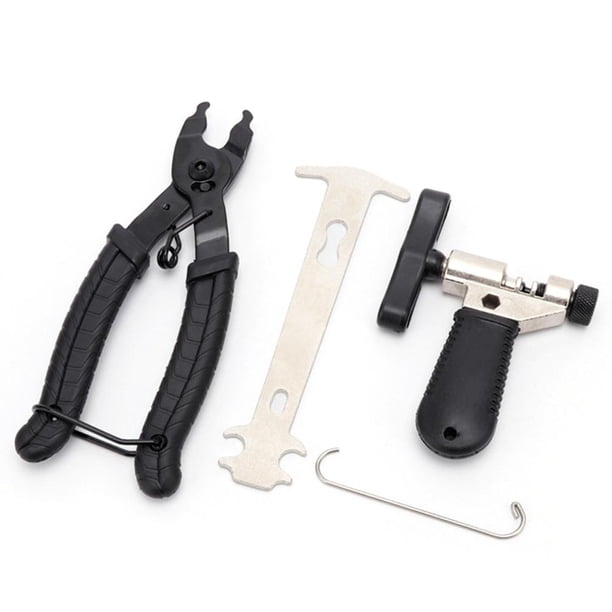 Juego de alicates para bicicleta, alicates para abrir cadenas de bicicleta portátiles, kit de herramientas para bicicleta (un juego)
