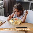 thumbnail image 3 of GHSDFBB Unbreakable Divided Plates 9Inch 5PS, Reusable Portion Control Plate, Plastic Compartment Plates, Microwave And Dishwasher Safe, Suitable For Kids And Adults.\u2026\u2026\u2026, 3 of 7