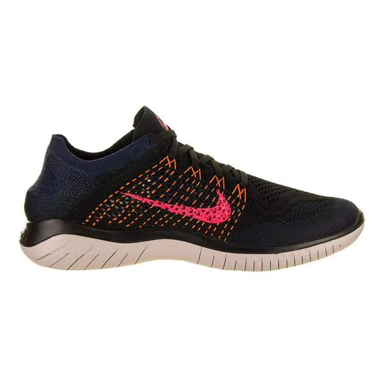 Nike Men's Free RN Flyknit Running Shoe (12 M US, Black/Flash Crimson/Orange Peel) -