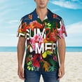 thumbnail image 4 of Easygdp Summer Birds and Flowers Men's Hawaiian Shirts Print Lapel Short Sleeve for Beach, vacation, party, casual occasions - 3X-Large, 4 of 9