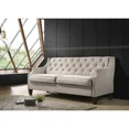 thumbnail image 2 of Stylish Living Room Upholstered Sofa with Tufted Back, Contour Arm Design Nailhead Accent Sofa Couch, Beige, 2 of 2