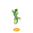 thumbnail image 4 of Inteprter Paquete de 2 esculturas de arte de pared para interiores, estatua colgante de reptil con forma de Animal de Metal, decoración de jardín, adorno Decoración del hogar Inteprter HA062715-00, 4 of 6