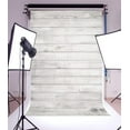 thumbnail image 2 of ABPHOTO Polyester 5x7ft White Wood Backdrops for Photography Light Gray Rustic Wooden Board Photo Background Crafts Party Wall Picture Taking Photo Studio Props, 2 of 4