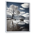 thumbnail image 2 of Designart "Calm Waters by the Coast" Nautical & Beach Floater Framed Canvas Wall Art, 2 of 7
