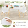thumbnail image 6 of Gymax 3 Pieces Kids Table & Chairs Set Children Wooden Furniture Set w/Solid Wood Legs, 6 of 10