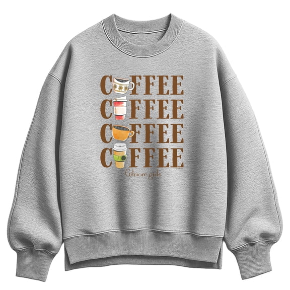 Gilmore Girls - Coffee Repeated - Women's Oversized Fleece Crew Sweatshirt