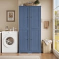 thumbnail image 6 of Hiphuta 71" Tall Narrow Bathroom Storage Cabinet, Slim Bathroom Storage Tower with Adjustable Shelves & Door Shelves, Narrow Cabinet with Doors for Small Spaces, Blue, 6 of 7