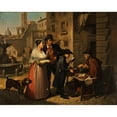 thumbnail image 3 of Johannes Riepenhausen 24x20 Black Modern Framed Museum Art Print Titled - A Second-Hand Bookseller in a Roman Street, 3 of 5