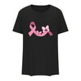 thumbnail image 5 of TIMIFIS Chandails de Sensibilisation au Cancer du Sein pour Femmes Été Ample Imprimé T-Shirt à Col Rond Manches Courtes Blouse Décontractée Automne/hiver, 5 of 5