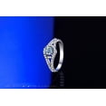 thumbnail image 3 of Sterling Silver Round Synthetic Moissanite Ring, D-E Color, 1 Carat Equivalent, 0.65cm Stone, Gift Box Included, 3 of 6