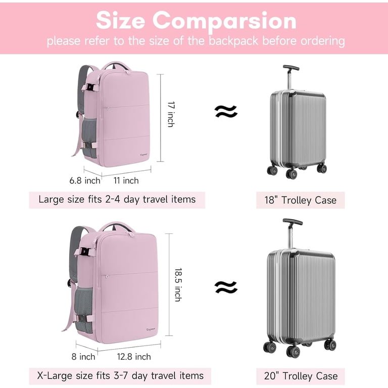 Taygeer Travel Backpack for Women, Carry on Big Bag , TSA 15.6in Laptop Bag Pink Taygeer-Travel-Backpack-for-  main image 4