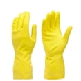 thumbnail image 2 of Reusable Yellow Hand Cleaning Latex Gloves : Medium- 1 Pair, 2 of 5