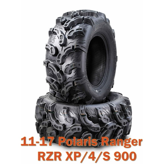 11-17 Polaris Ranger RZR XP/4/S 900 ATV Front Tire Set 27x9-12 Super Lug Mud