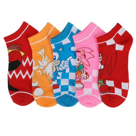 Sonic The Hedgehog Characters Women's 5-Pair Ankle Socks