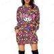 thumbnail image 5 of Sudadera con capucha de gran tamaño con estampado de otoño 2024, sudadera con capucha informal para mujer, sudadera HELLO KITTY, sudadera holgada informal ajustada con capucha, 5 of 5