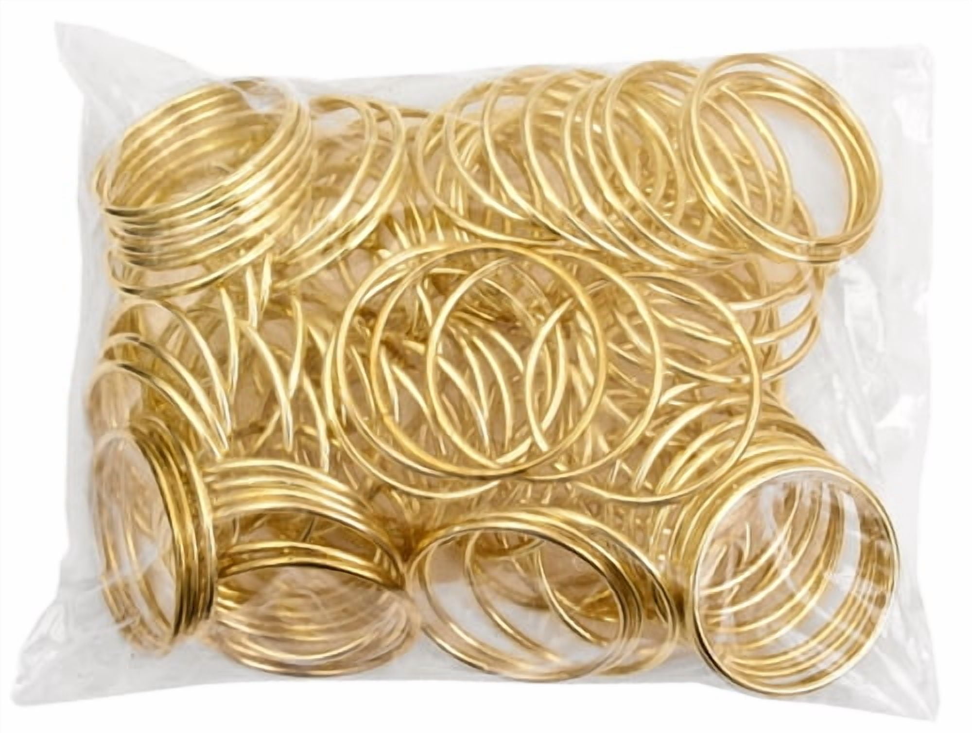 John Bead 1.5" Brass Metal Rings, 100pcs