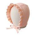 thumbnail image 5 of Baby Sun Hat Kids Boys Girls Cotton Bucket Hat with Short Brim Adjustable Chin Strap Summer Hat for Toddler 0-3 Years, 5 of 6