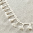 thumbnail image 4 of Dainty Home Natural Tassels 3D Tassels Design Linen Look 70" x 72" Shower Curtain in Linen, 4 of 6
