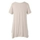 thumbnail image 3 of Blusa superior de cuello redondo de manga corta de color sólido de verano informal de moda para mujer Pompotops  hfajkhk130084, 3 of 6