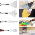 thumbnail image 5 of 9 Pcs Palette Knife, Oil Painting Knife Set, Stainless Steel Blade and Wooden Handle Basic Painting Tool Set for Oil and Acrylic Painting, 5 of 9