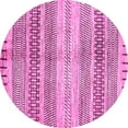 thumbnail image 1 of Ahgly Company Indoor Round Abstract Pink Modern Area Rugs, 4' Round, 1 of 4