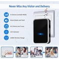thumbnail image 3 of Wireless Doorbell [No Batteries Needed], Waterproof Doorbell Electronic Chime Set with 2 Plug-in Receivers, 150M Range, 3 of 5